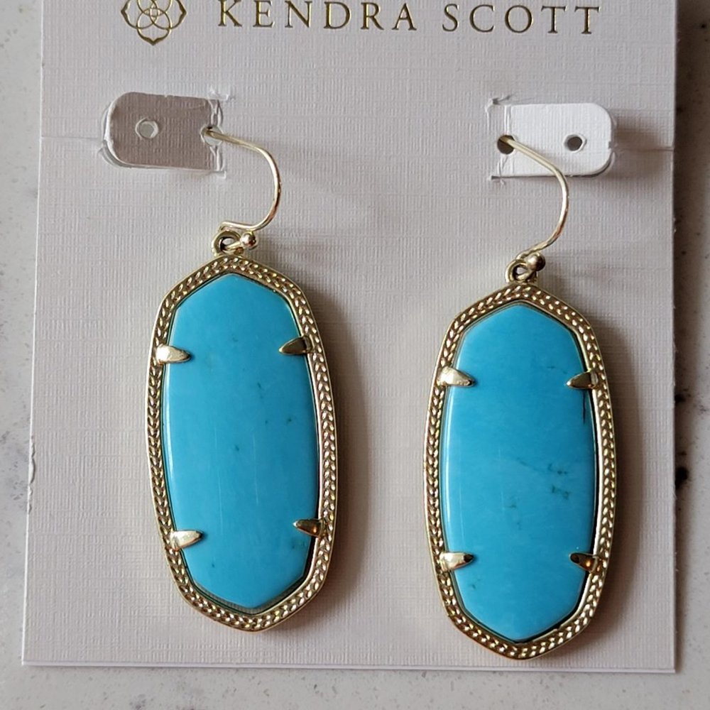 Vintage Kendra Scott Turquoise Elle Earrings